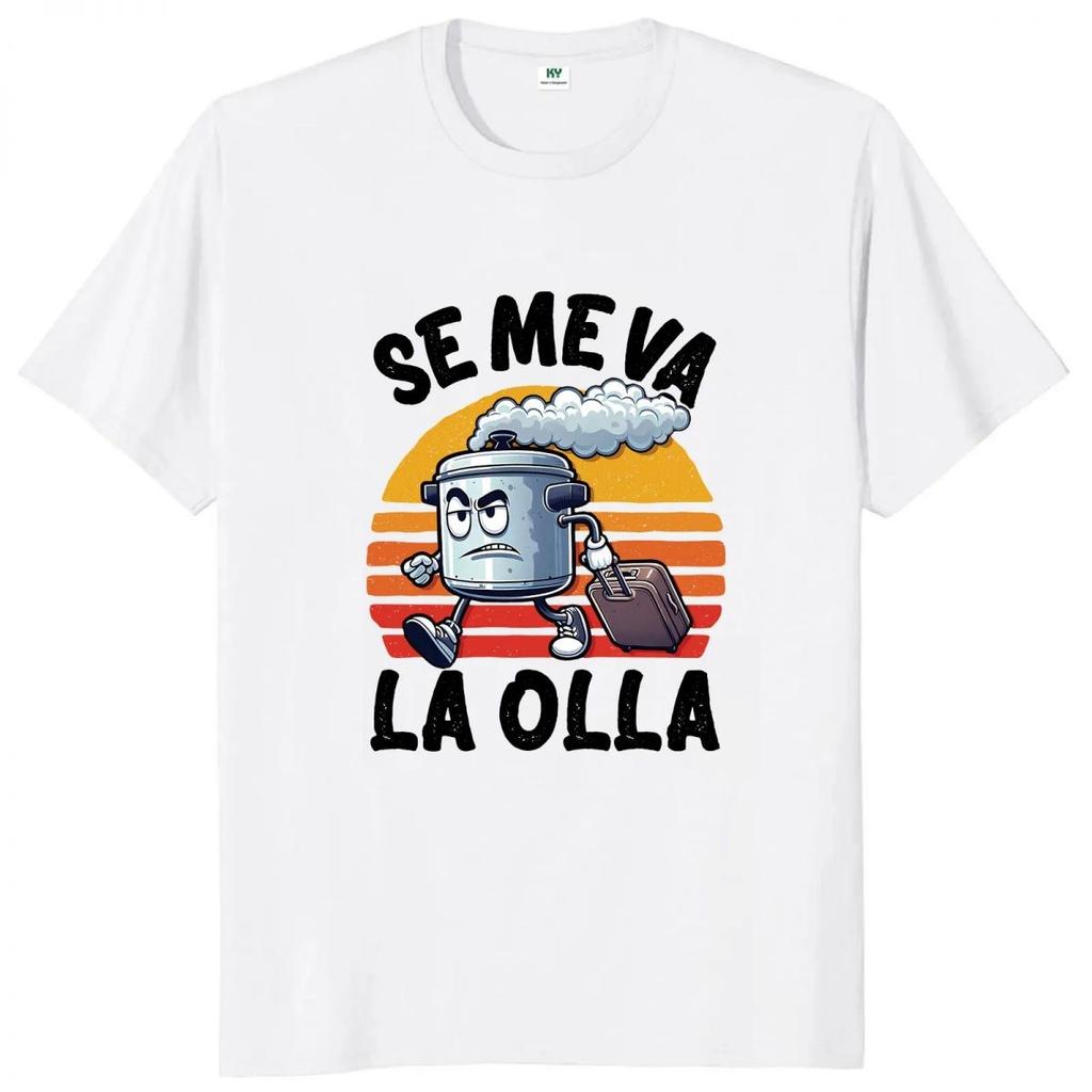 European and American Men's Clothing Casual Round Neck Short Sleeves Funny Spanish Jokes Pure Cotton Printed Men's T-shirt