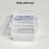 1PCS Rectangular Transparent Storage Box With Lid Stickers Collection Desktop Container Case Multipurpose Home Storage Box