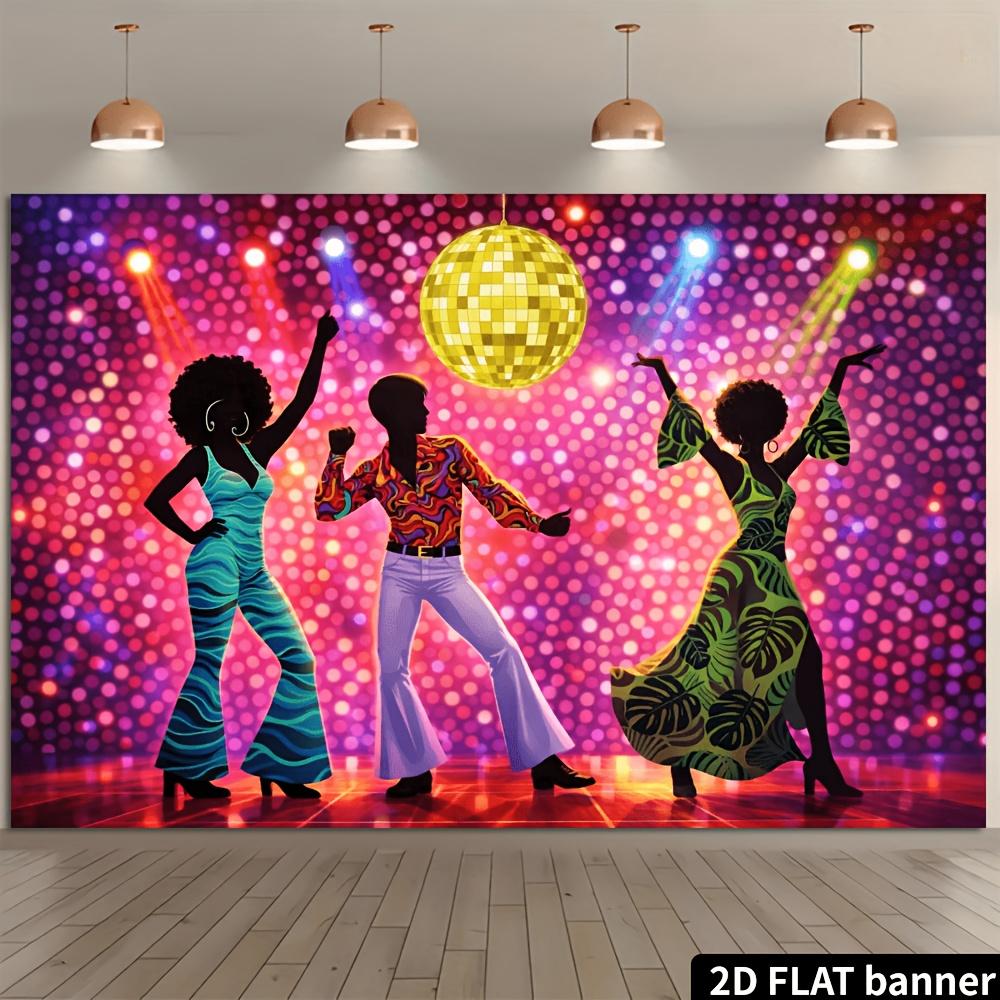 2D Planar Disco Theme Party Banner BackingDJH