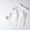Women's Modal Camisole Tank Top with Built-in Padded Bra,Wireless Seamless Bra-T,Backless Slim Basic Undergarment Sleeveless Layering Vest