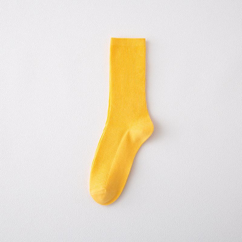 Female Autumn Fashion New Colorful Candy Color In The Tube Pile Socks