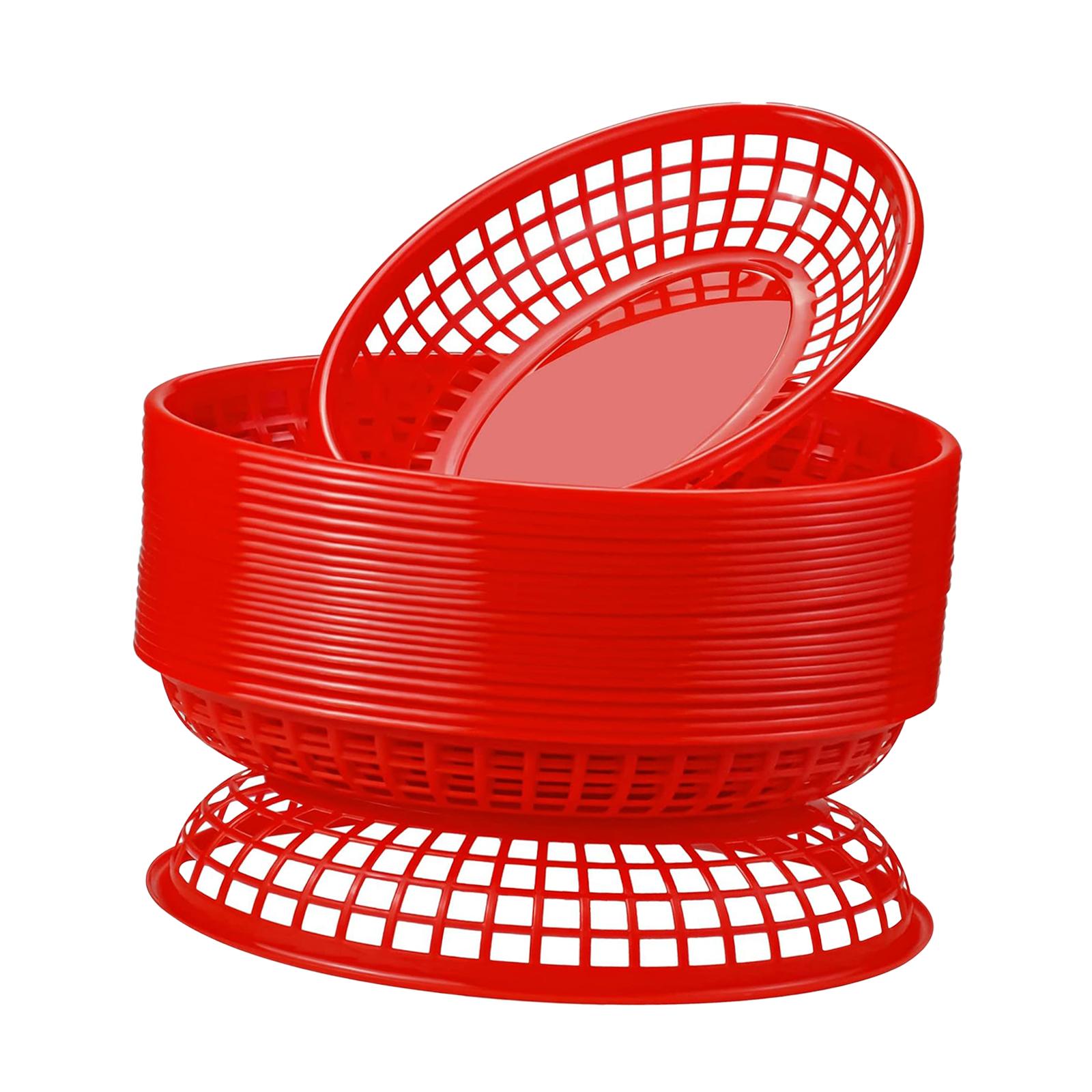 

24 шт. Корзины для фаст-фуда Классические ретро корзины для деликатесов для курицы дома хот-доги красный