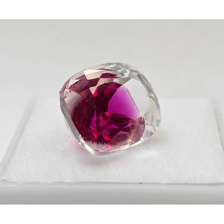 14 Ct Natural Bi-Color Pitambari Sapphire Cushion Cut Fabulous Gemstone