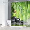 Pebble Printed Shower Curtain Mildew Washable Curtain With Hook Bathroom Decorative Curtain Rocks 3D Shower Curtains 240*180Cm