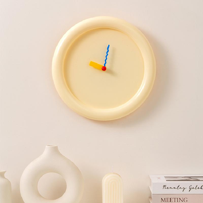 30CM Round Clock Home Wall Table Decoration Desktop Mute Wall Clock Can Be Vertical Clock Living Room Decoration Accessories