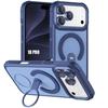 Case for iPhone 18 Pro, Shockproof Bumper with Magnetic Ring and Stand - Navy Blue