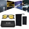 [Joopin] Sunglasses for Men and Women, for Night Driving, Sports, UV400 Protection, Wellington Style, Driving, Car, Yellow Lenses