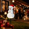 Weather Resistant Stake Lights 1/2Pcs Holding Lantern Santa Light, Christmas Snowman Solar Lamp with Claus Stake, Decorative Light for Outdoor Garden