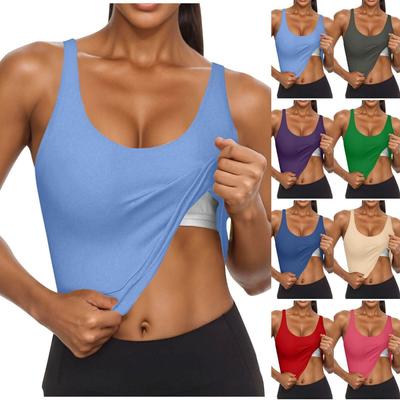 Summer New Women's Sports Tank Top, Naked Feeling High Stretch Yoga Bra, Beautiful Back Design With Fixed Chest Pad