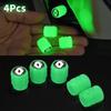 4pcs Luminous Valve Cap Car Wheel Hub Fluorescent Valve Cover For Renault Megane 2 3 4 Twingo Clio Talisman Captur Trafic Kwid R444