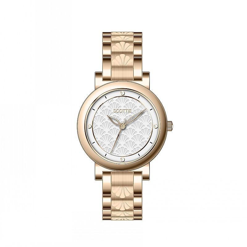Round Style Fashion Watch Femininity Steel Belt Women'S Watch Light Luxury