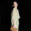 LANCY Women's Mulberry Silk Pine Branch Blouse