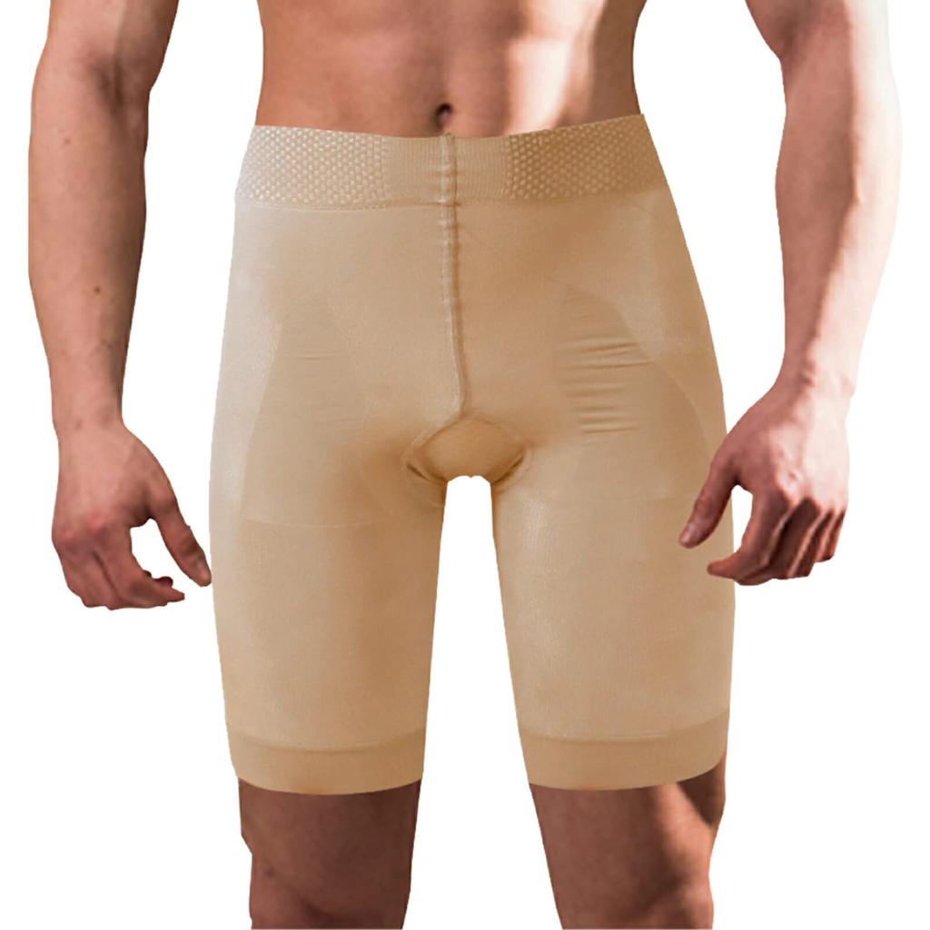 ENYA-KARIN Men's Girdle, Pelvic Stabilization, Hip Lifting, Look Power Tension, Beige, Size LL