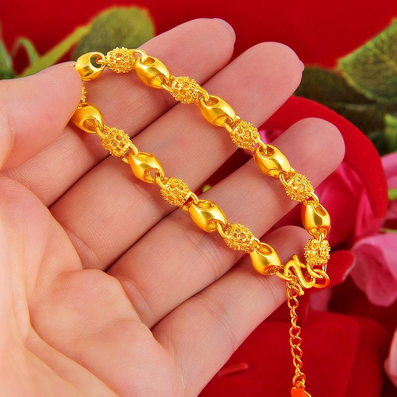 Vietnam Gold-Plated Heart Bracelet - Women's Fashion Hollowed-Out Design
