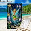 Custom Name Tin-ker Bell Beach Towel - Soft, Ultra-Absorbent Microfiber, Lightweight, Perfect for Beach, Parties, Travel, Camping