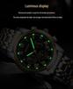 Sanda Men's Waterproof Luminous Quartz Watch - Fashionable Three-Eye Six-Hand Design with Steel Band.