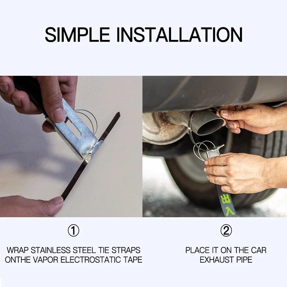 Adjustable Car Anti Static Strip Earth Belt Ground Wire Strap Vehicle Safe Driving Tool Exhaust Pipe Car Reflective Strips