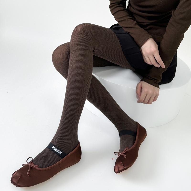 30% Wool Women Pantyhose Autumn Winter Comfortable Tights Girls Basic Bottom Leggings Long Stockings Black White Brown Grey