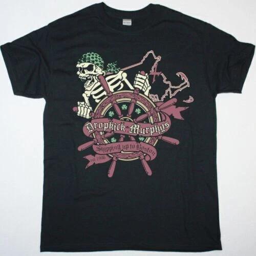 Men's and Women's T-shirts DROPKICK MURPHYS SHIPPING UP TO BOSTON NEW BLACK T SHIRT