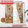 Set Of 2 Minimalist Flat Printing Easter Basket Bunnies Chic Curtains Fabric Outdoor Decorations Living Room Curtain Polyester Ideal For Sitting