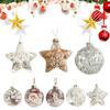Christmas Ball Ornament White Gold Xmas Tree Hanging Bauble Pendants Christmas Decorations For Home Wedding Party