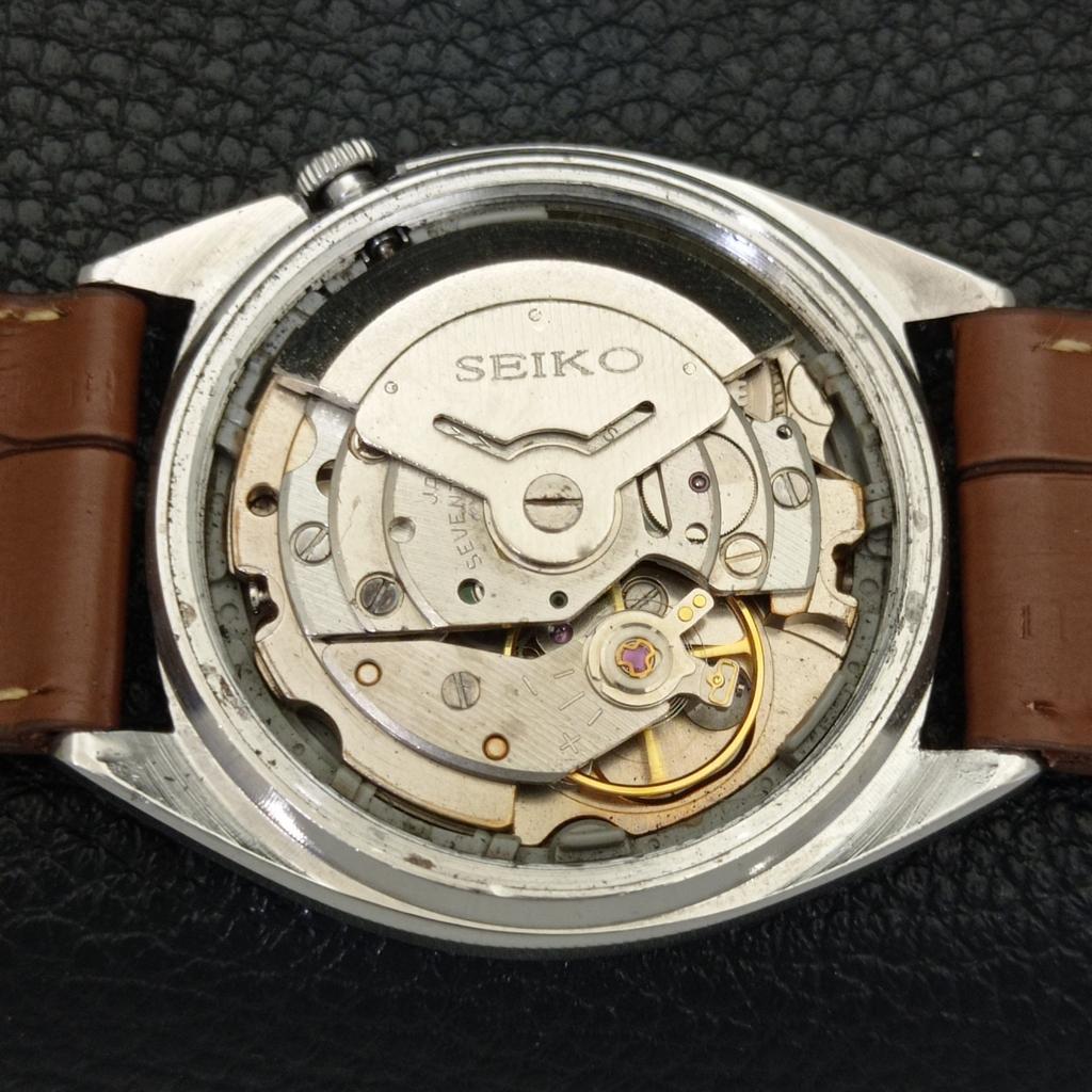 VINTAGE SEIKO 5 AUTOMATIC 6309A JAPAN MENS MAROON COLOR DIAL WATCH A701553-5 R206b-a701553