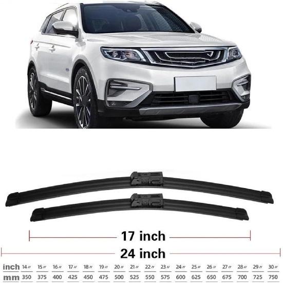 EDKAY Car Front Rear Windscreen Wiper Blades for Geely Azkarra 2021 2022 Atlas Pro NL-3 Accessories Wiper Blade Brushes Cutter Windshield Wiper Blade