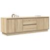 TV Stand with LED Lights Sonoma Oak 160.5x41x50 Cm