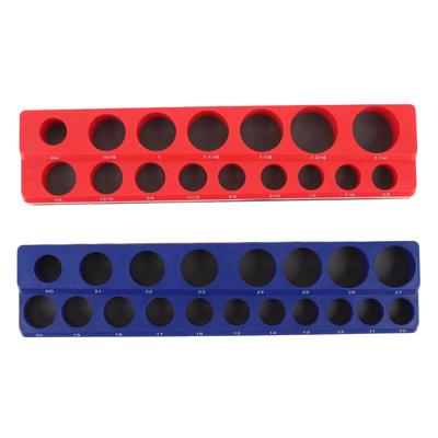 12 Zoll Antrieb Magnetischer Steckschlüssel-Organizer Starker Magnet Metrisch SAE Steckschlüsselhalter Schalen 2 Stück