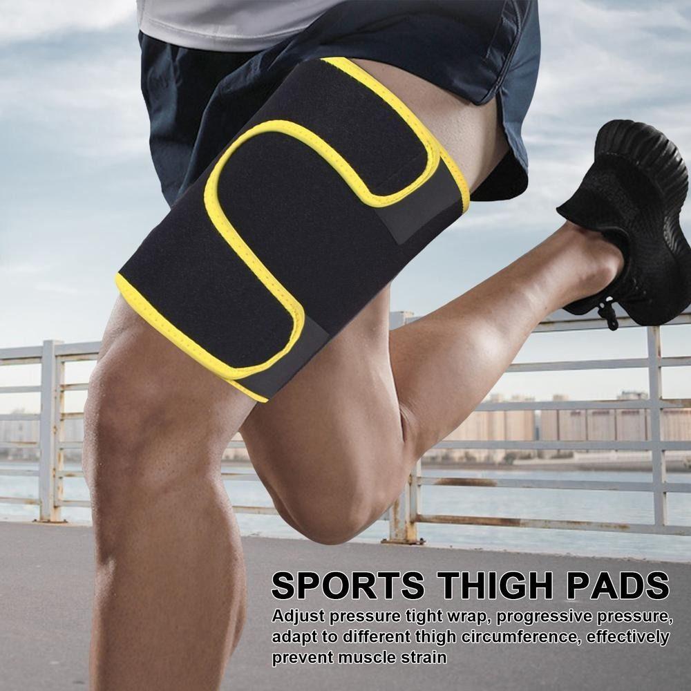 

Adjustable Leg Support Brace Breathable Thigh Wrap Sportswear Leg Compression Sleeve Fitness чорний