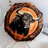Warrior Cow  pattern, automatic folding umbrella, portable and foldable design, 8 ribs, a Christmas or birthday gift.