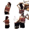 Korean Style Summer Striped Sleeveless Ice Silk Vest for Women