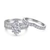 Lindon Classic 925 Sterling Silver Zircon Ring Ladies Jewelry Wedding Promise Party Gift
