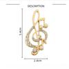 New 1 Pcs Fashion Temperament Dress Decoration Accessories Brooch Women Elegant Music Note Pearl Charm Jewelry Note Brooch
