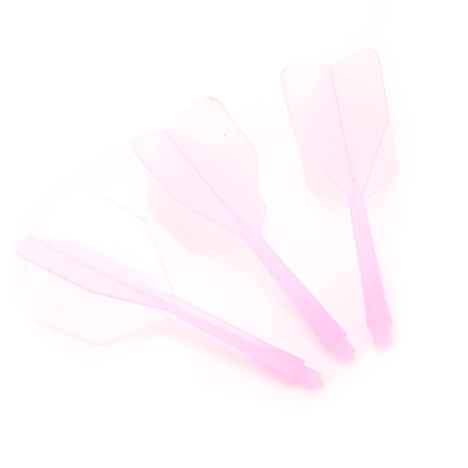 

3 шт. 2BA Интегрированный прозрачный стержень дротика и оперение стандартной формы, устойчивый к поломкам, фиолетовый розовый