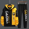 Frühling Herbst Männer Casual Zwei-stück Anzüge Casual Gedruckt Sport Sets Plus Größe S-4XL