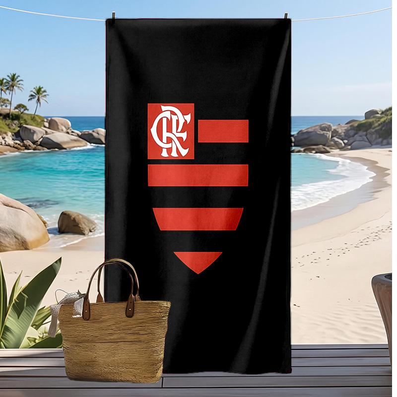 Flamengo Aufdruck Strandtuch Schnelltrocknend Weiches Handtuch Tragbar Große Rechteckige Stranddecke für Reisen Schwimmbad