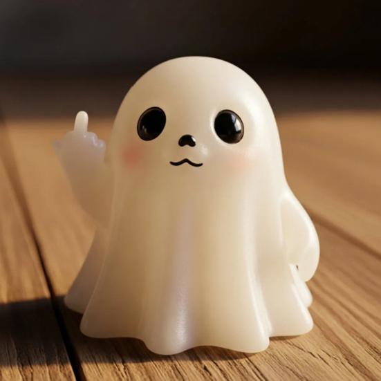 Zlobivý duch dekorace Halloweenská figurka ducha Pryskyřičné řemesla s dráždivými pózami Strašidelně roztomilé stolní ozdoby pro večírky