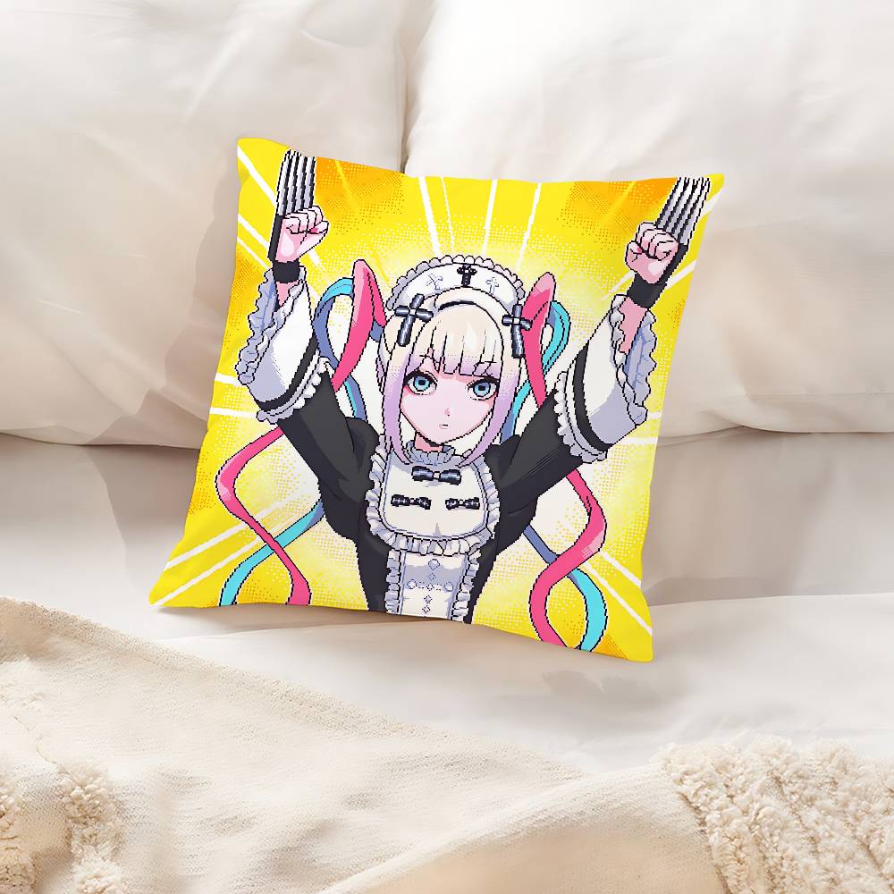 H-Needy Streamer OverloadS Pillow Case Cushion Cover Soft Cute Throw Pillow Case For Car Sofa Pillowcase Polyester With Zipper