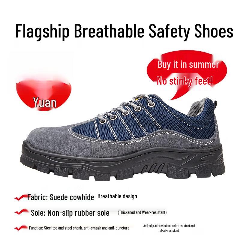 Yudu Men s Lightweight Steel Toe Work Shoes