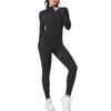 Women's European & American Zipper Jumpsuit Yoga Suit: Long Sleeve, Long Pants Bodysuit, Body-Shaping Fitness & Dancewear