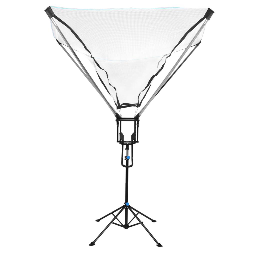 Basketball Shot Return Net Apparatus with 180° Rotating Track Easy Assembly with Net Return System for Free-Throw Practice