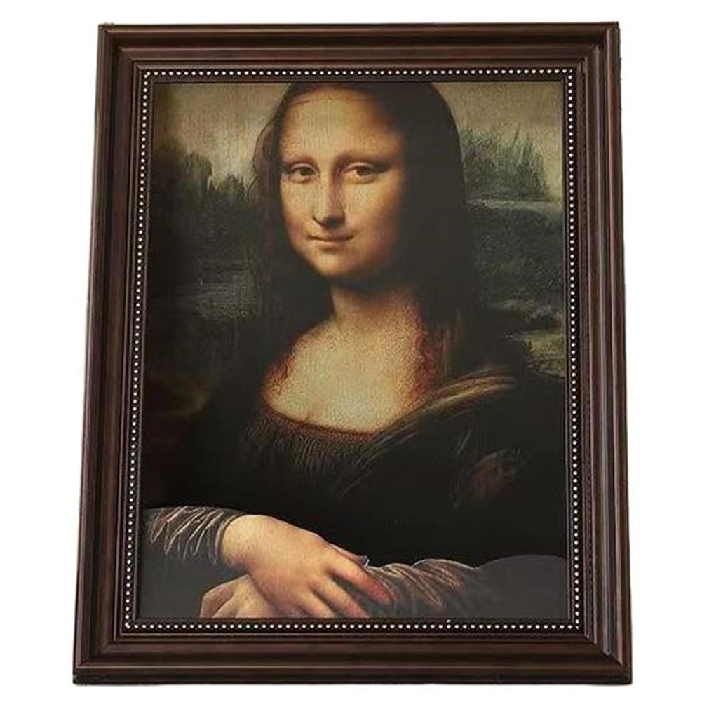 Mona Lisa Cat Nest Oil Painting Cat Bed Multi-Function Sleeping Bed Decorative Mona Lisa Cat Cave for Home Decor коричневый