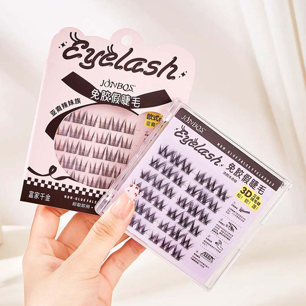 Self-adhesive L Curl False Eyelashes Segmented Eyelashes Bundles  Cosplay Party