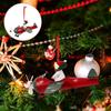 Antique Style Santa Airplane Model Santa Christmas Tree Hanging Ornaments  Desktop
