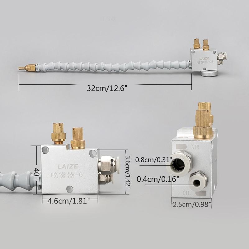 Nebelkühlschmierstoff-Sprühsystem mit Schläuchen für Luftleitung CNC-Drehmaschine Fräsbohrmaschine Anti-Rutsch-Kupfergelenk-Design