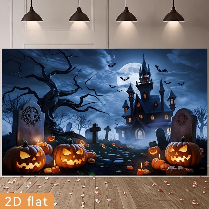 Two-dimensional flat banner 1 piece - Halloween Happy Party Banner. Cartoon style.zyc