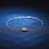 925 Silver Real 1 Carat Moissanite Diamond Anklet Bracelet For Women Sparkling Party Fine Jewelry Valentine Gifts