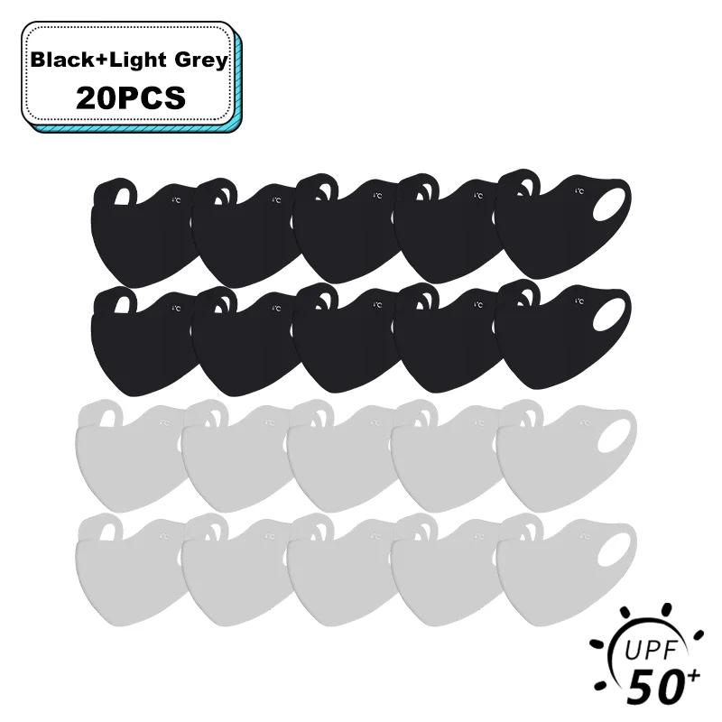 1-20 Pcs Summer UV Protection Mask 3D Ice Silk Breathable Traceless  Sunscreen Riding Mask Fashionable Hyaluronic Acid