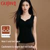 GUJIN Women's Thermal V-Neck Camisole with Built-in Bra